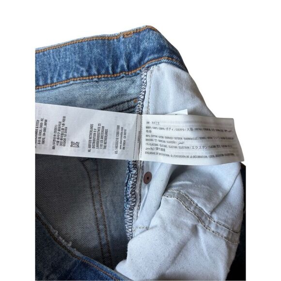 Abercrombie & Fitch The Mom Short High Rise Denim Shorts size 34 Blue - Picture 9 of 9